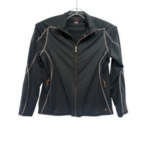 TOMMIE COPPER Women's Black Full Zip Jacket Athleisure Activewear Size XL (V43)